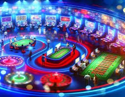 Interface meja Bandar Poker arai toto dengan chip dan kartu digital